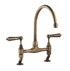 Kitchen Tap – Traditional Kitchen Bridge Mixer Tap – Rubbed Bronze